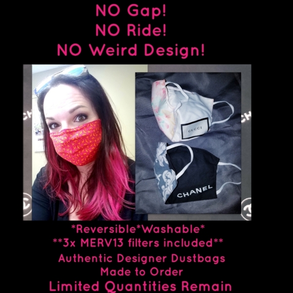Reversible NO GAP face masks w/ 3 FILTERS - Picture 10 of 10